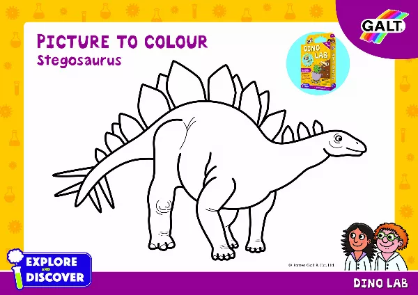 Stegosaurus Colouring Sheet